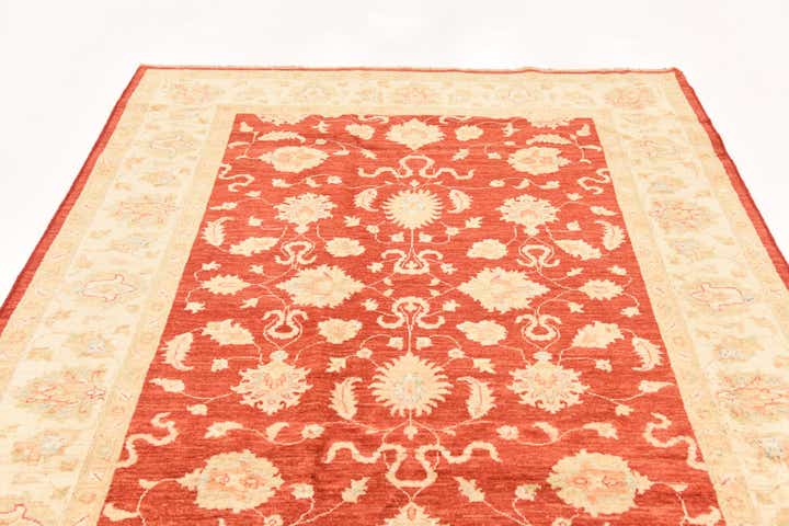 5' 9 x 7' 10 Hand Knotted Peshawar Ziegler Rug