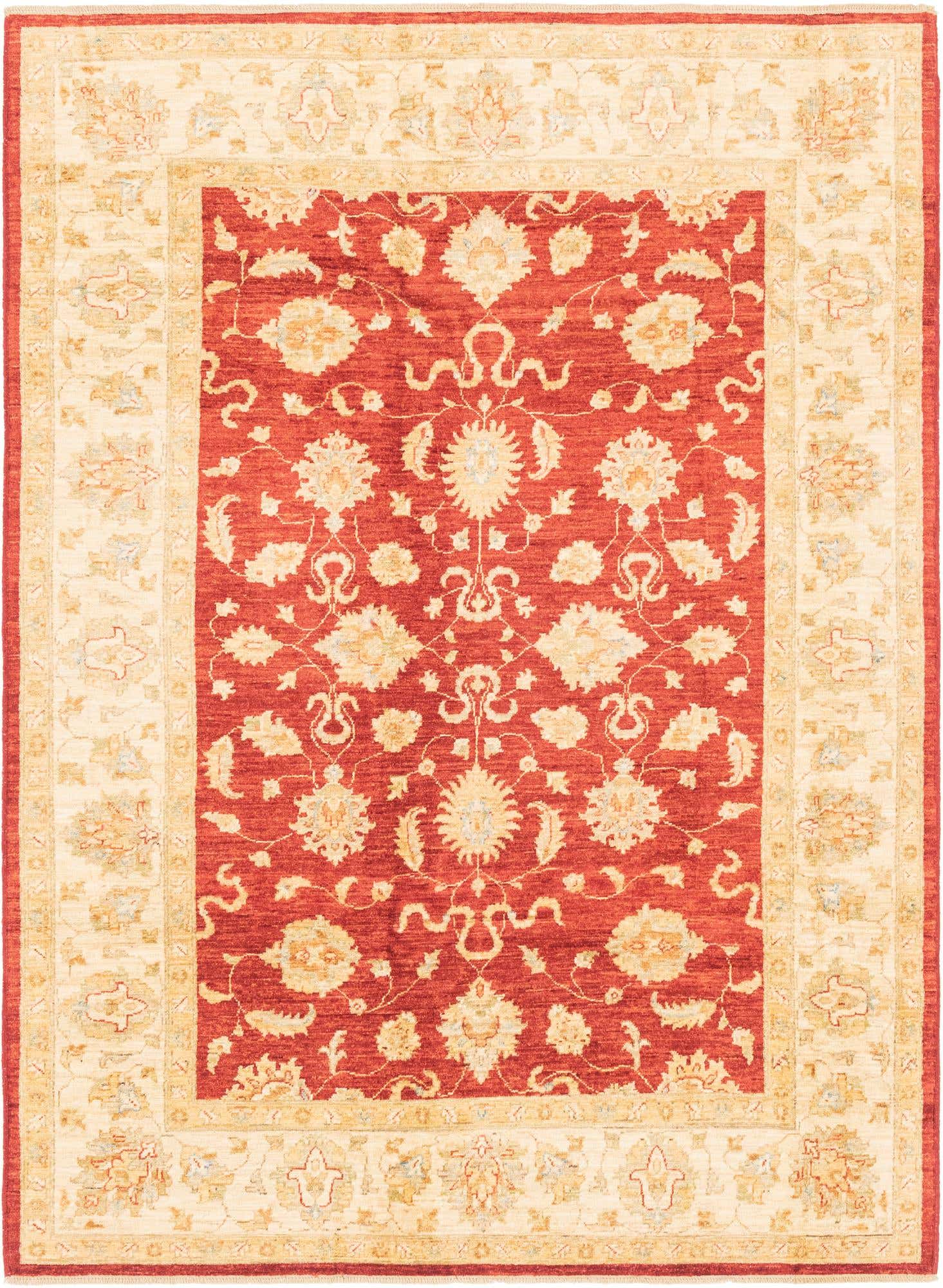 5' 9 x 7' 10 Hand Knotted Peshawar Ziegler Rug