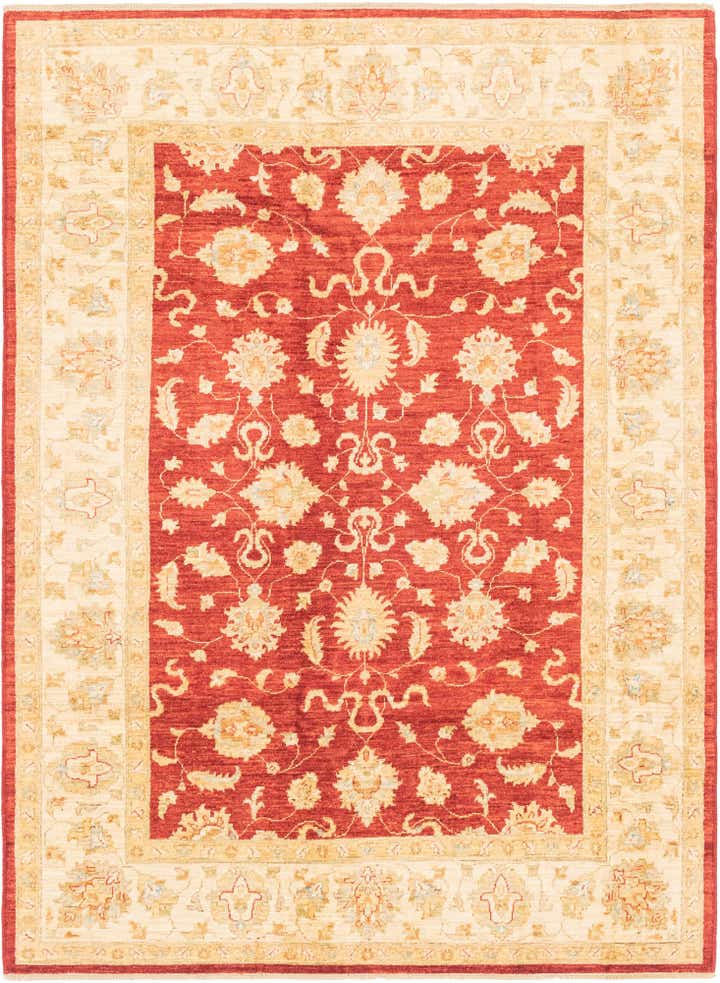 5' 9 x 7' 10 Hand Knotted Peshawar Ziegler Rug