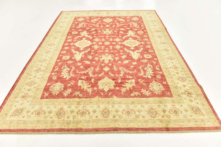 6' 8 x 9' 1 Hand Knotted Peshawar Ziegler Rug
