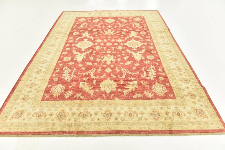 Detail image of 6' 8 x 9' 1 Hand Knotted Peshawar Ziegler Rug