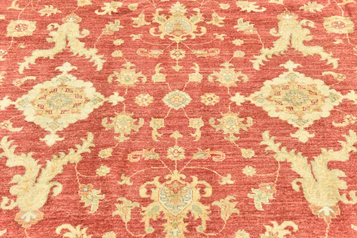 6' 8 x 9' 1 Hand Knotted Peshawar Ziegler Rug