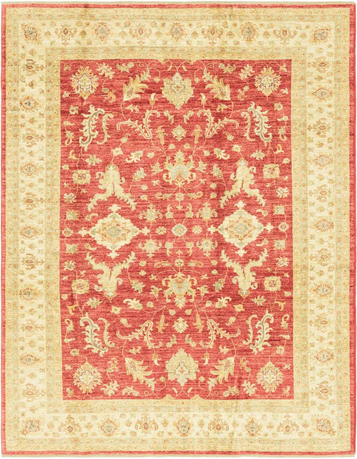 Detail image of 6' 8 x 9' 1 Hand Knotted Peshawar Ziegler Rug