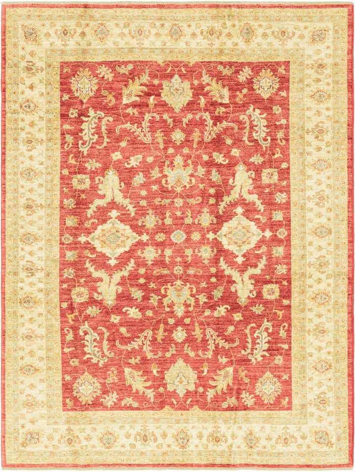 6' 8 x 9' 1 Hand Knotted Peshawar Ziegler Rug