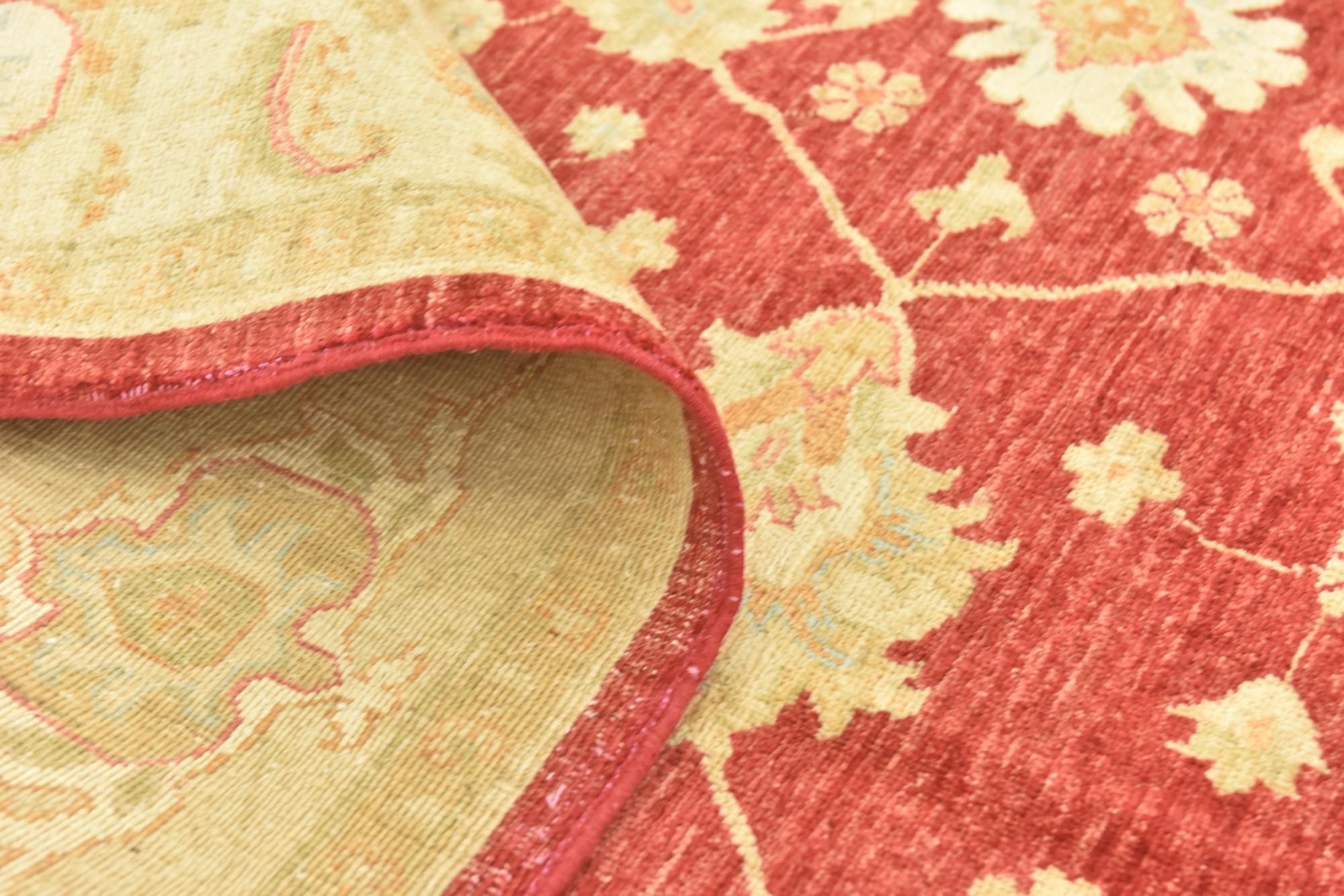 6' 7 x 9' 7 Hand Knotted Peshawar Ziegler Rug
