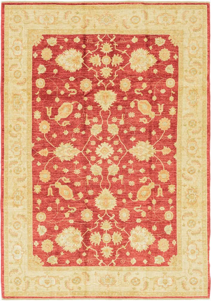 6' 7 x 9' 7 Hand Knotted Peshawar Ziegler Rug