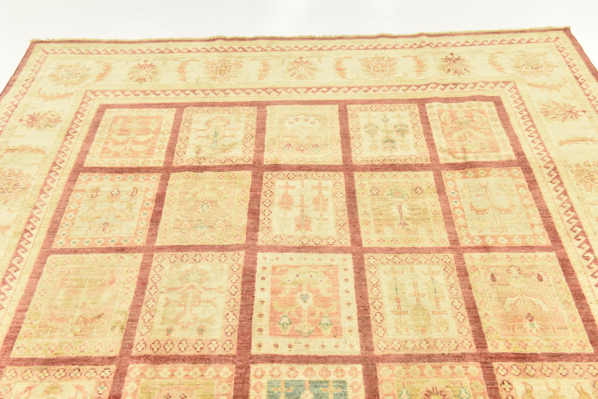 6' 9 x 9' 3 Hand Knotted Peshawar Ziegler Rug