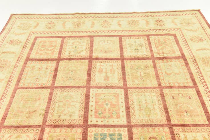 Detail image of 6' 9 x 9' 3 Hand Knotted Peshawar Ziegler Rug