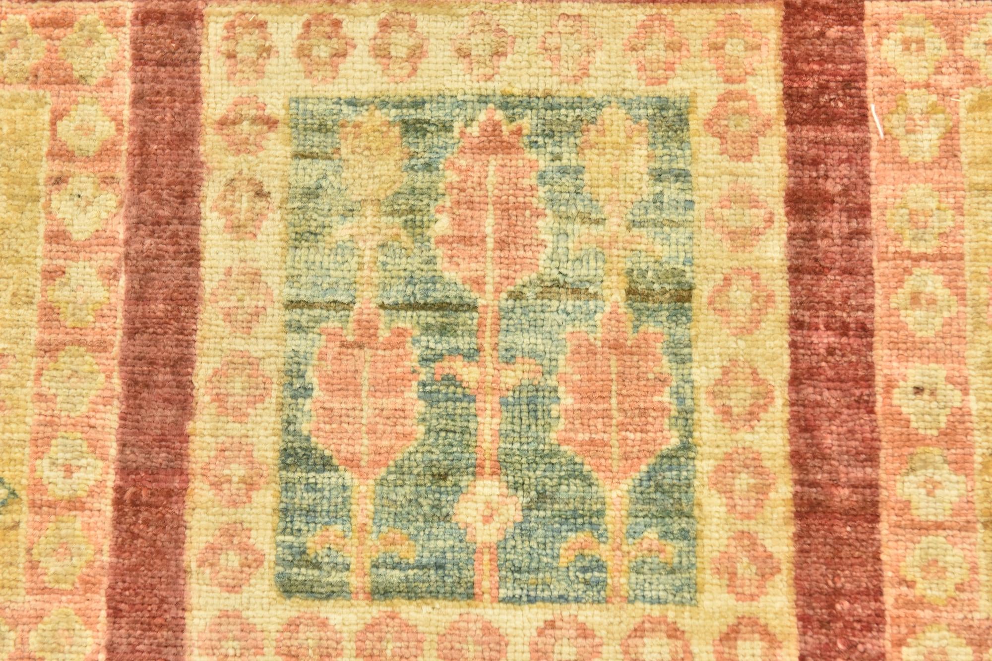 6' 9 x 9' 3 Hand Knotted Peshawar Ziegler Rug