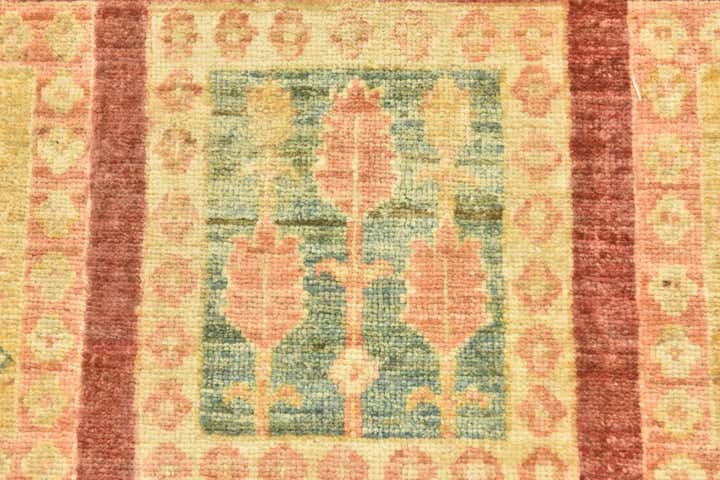 6' 9 x 9' 3 Hand Knotted Peshawar Ziegler Rug