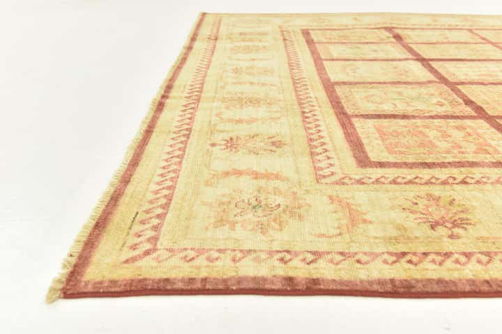 6' 9 x 9' 3 Hand Knotted Peshawar Ziegler Rug