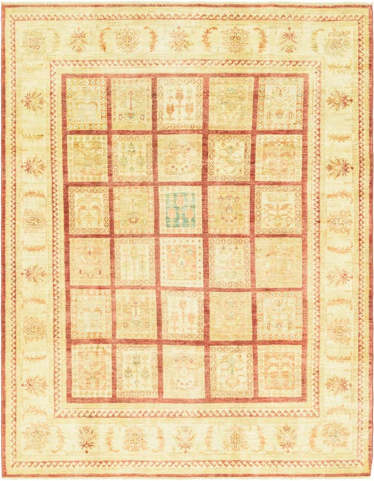 Detail image of 6' 9 x 9' 3 Hand Knotted Peshawar Ziegler Rug