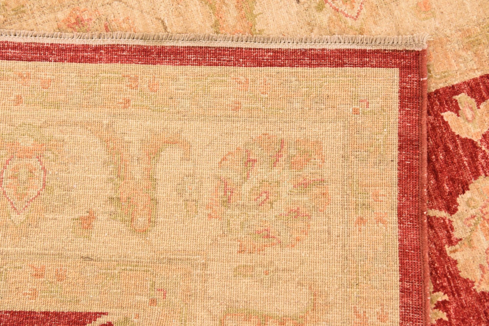 5' 7 x 7' 11 Hand Knotted Peshawar Ziegler Rug