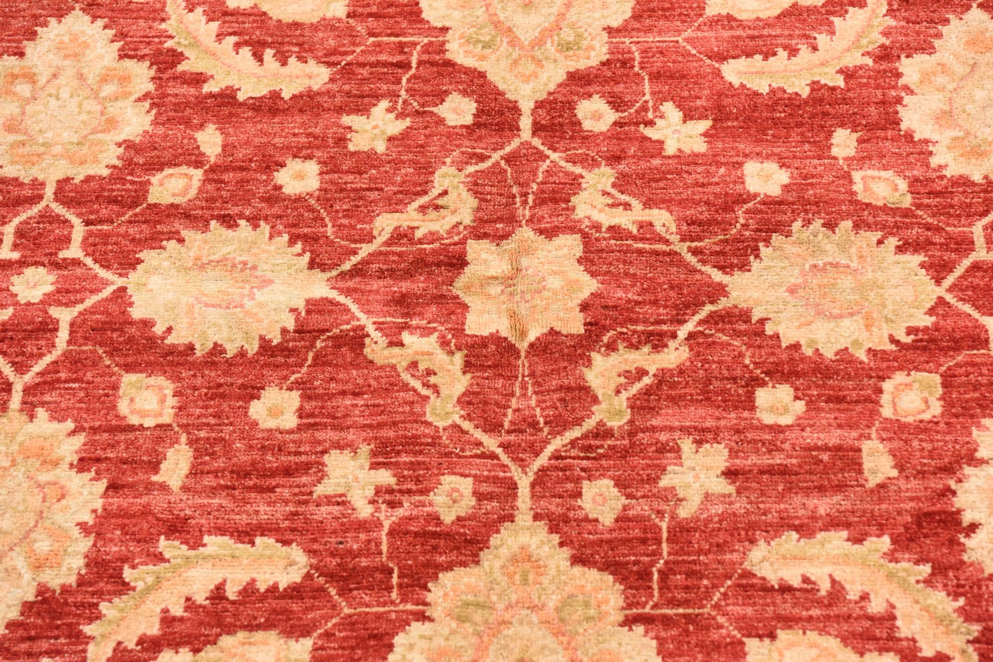 5' 7 x 7' 11 Hand Knotted Peshawar Ziegler Rug