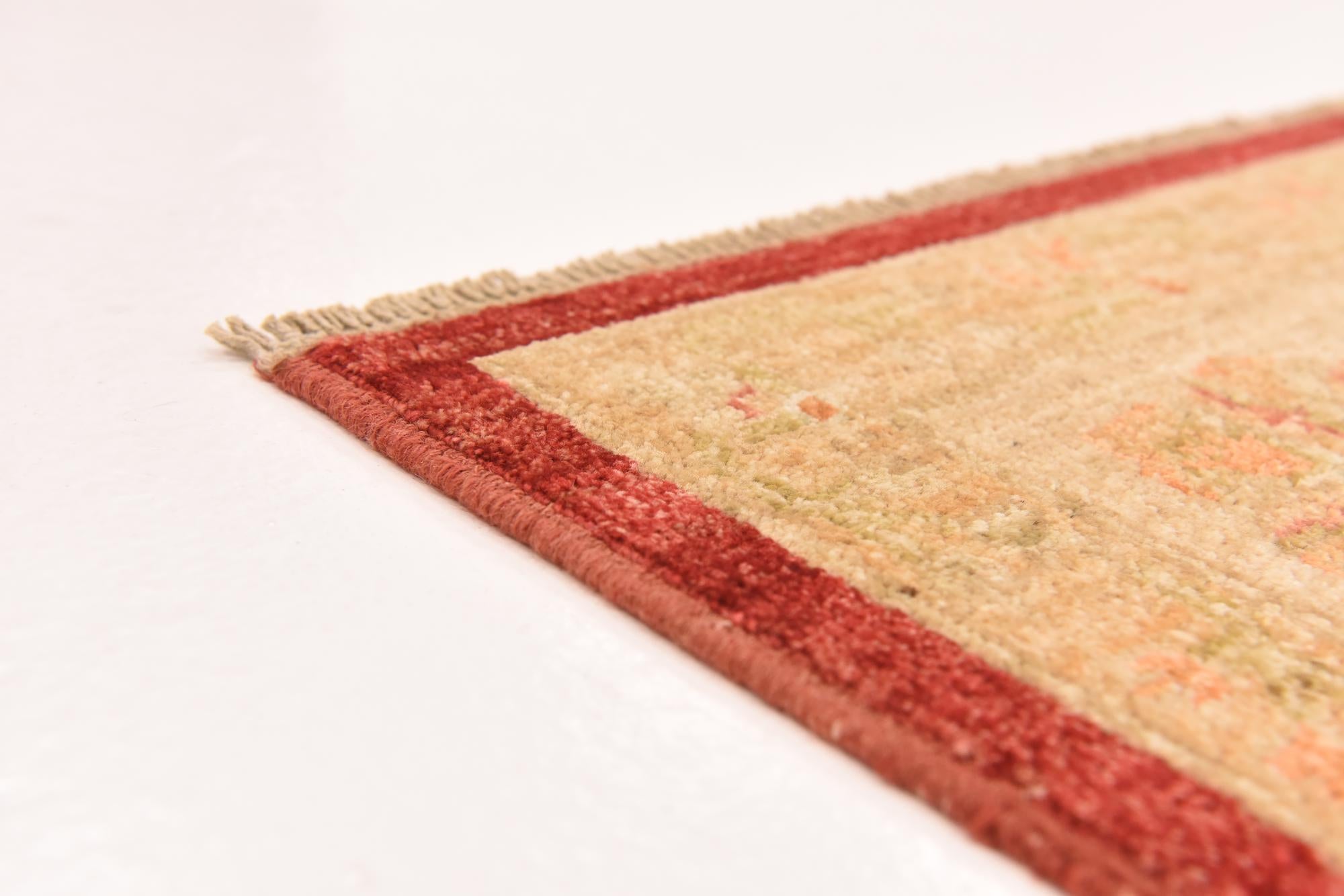 5' 7 x 7' 11 Hand Knotted Peshawar Ziegler Rug