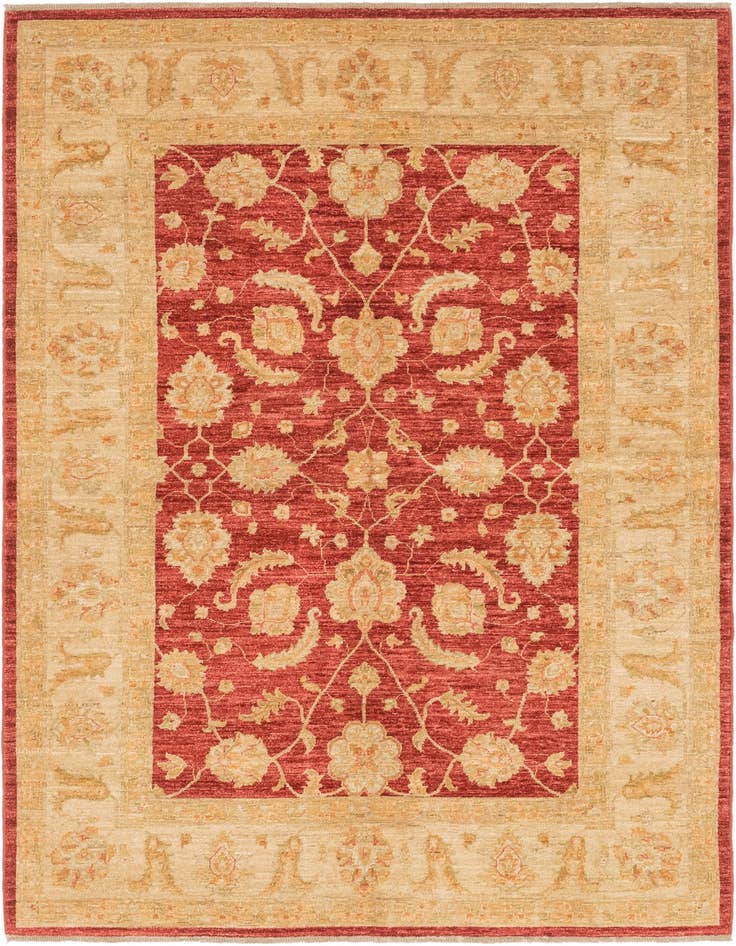 Detail image of 5' 7 x 7' 11 Hand Knotted Peshawar Ziegler Rug