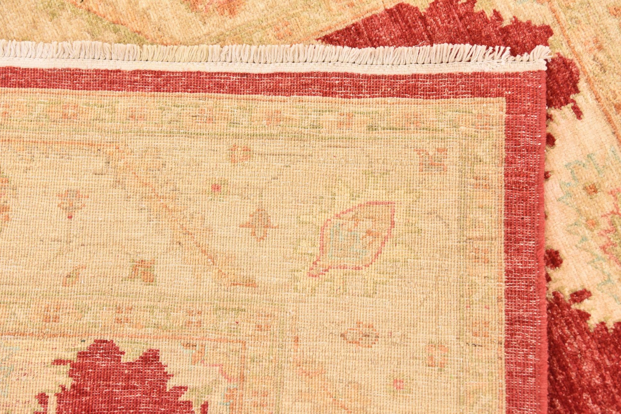 5' 8 x 7' 10 Hand Knotted Peshawar Ziegler Rug