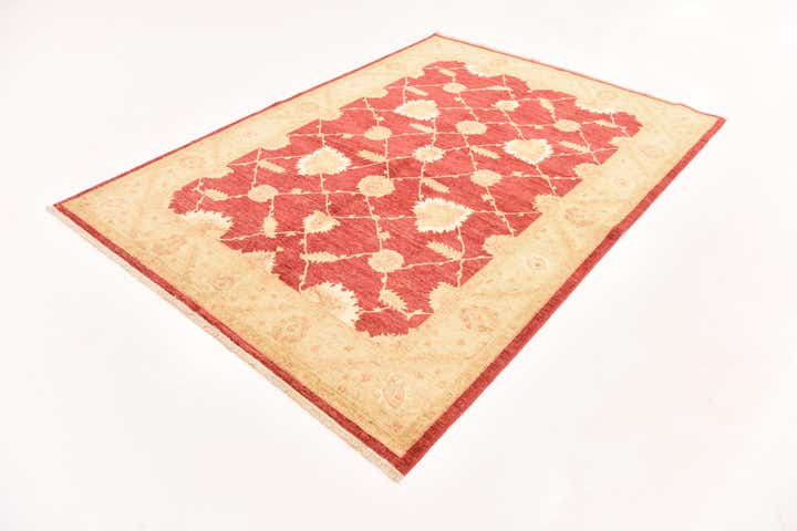 5' 8 x 7' 10 Hand Knotted Peshawar Ziegler Rug