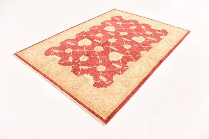 Detail image of 5' 8 x 7' 10 Hand Knotted Peshawar Ziegler Rug