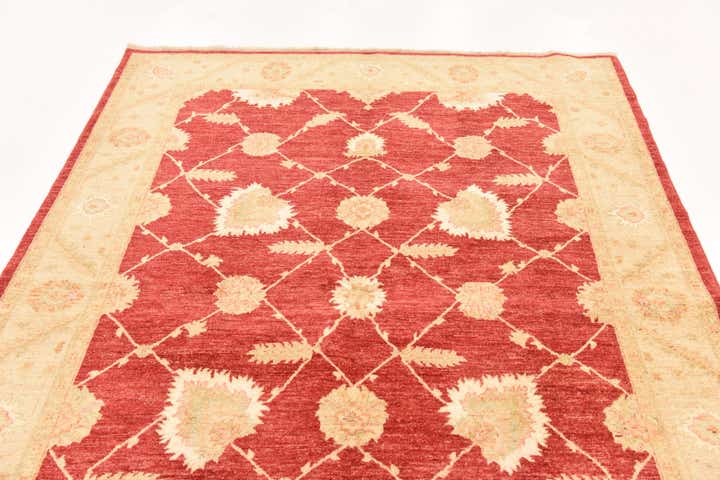 5' 8 x 7' 10 Hand Knotted Peshawar Ziegler Rug