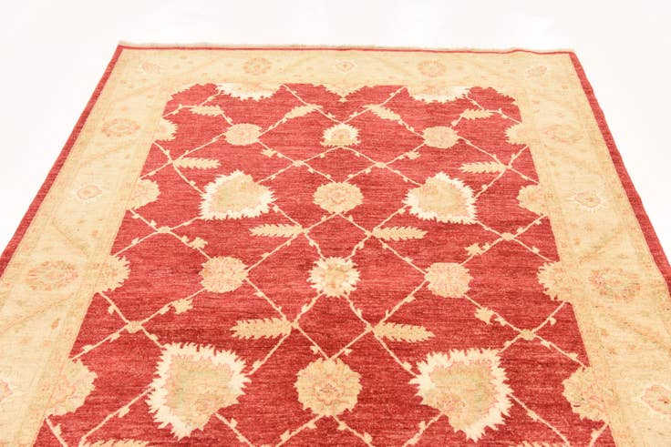 Detail image of 5' 8 x 7' 10 Hand Knotted Peshawar Ziegler Rug