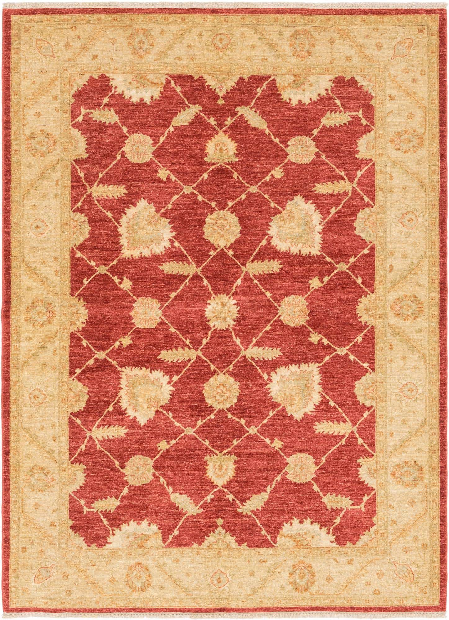 5' 8 x 7' 10 Hand Knotted Peshawar Ziegler Rug