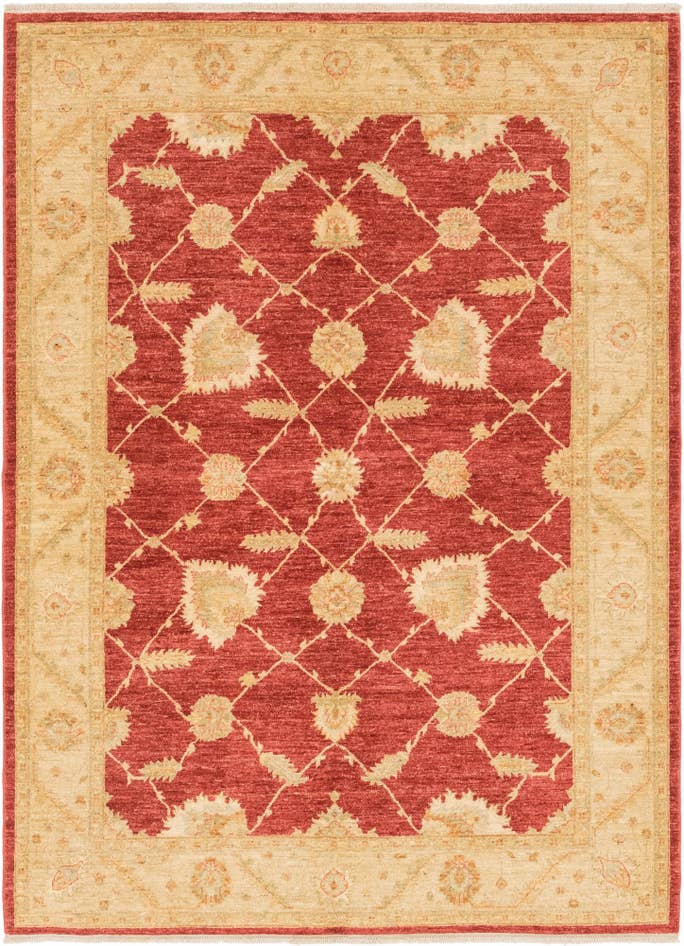 Detail image of 5' 8 x 7' 10 Hand Knotted Peshawar Ziegler Rug