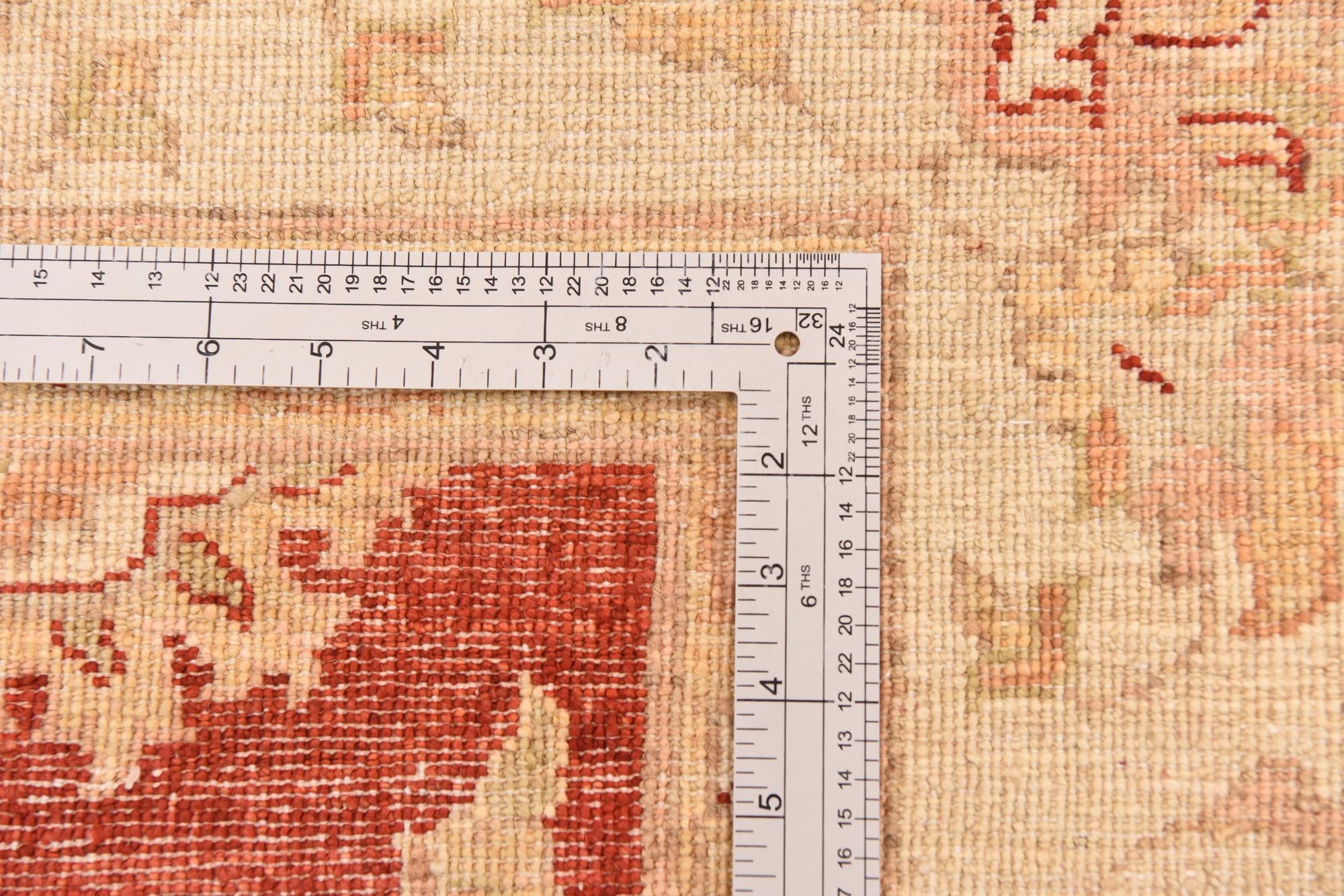 5' 7 x 8' Hand Knotted Peshawar Ziegler Rug
