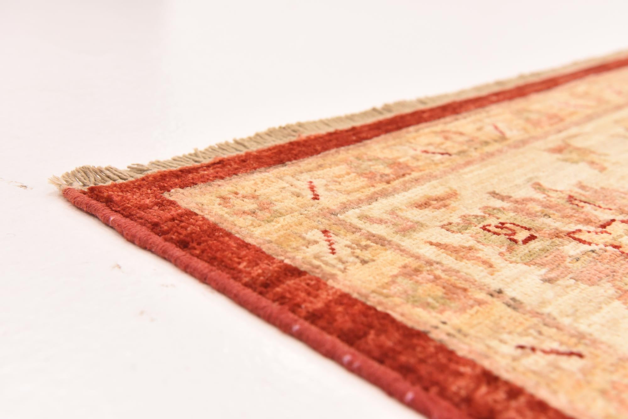 5' 7 x 8' Hand Knotted Peshawar Ziegler Rug
