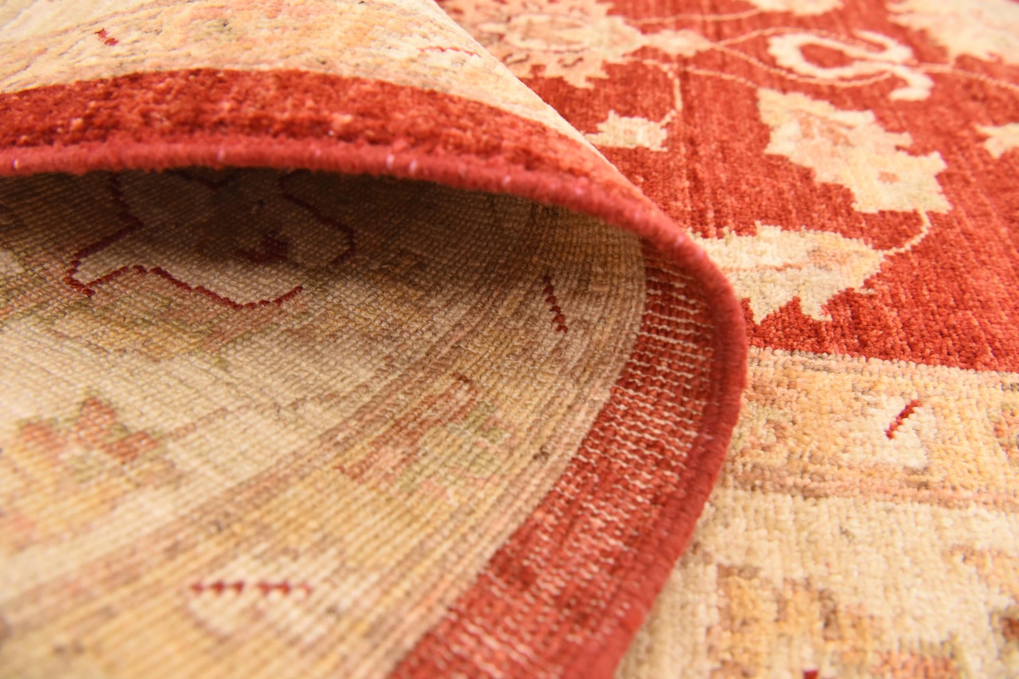 5' 7 x 8' Hand Knotted Peshawar Ziegler Rug