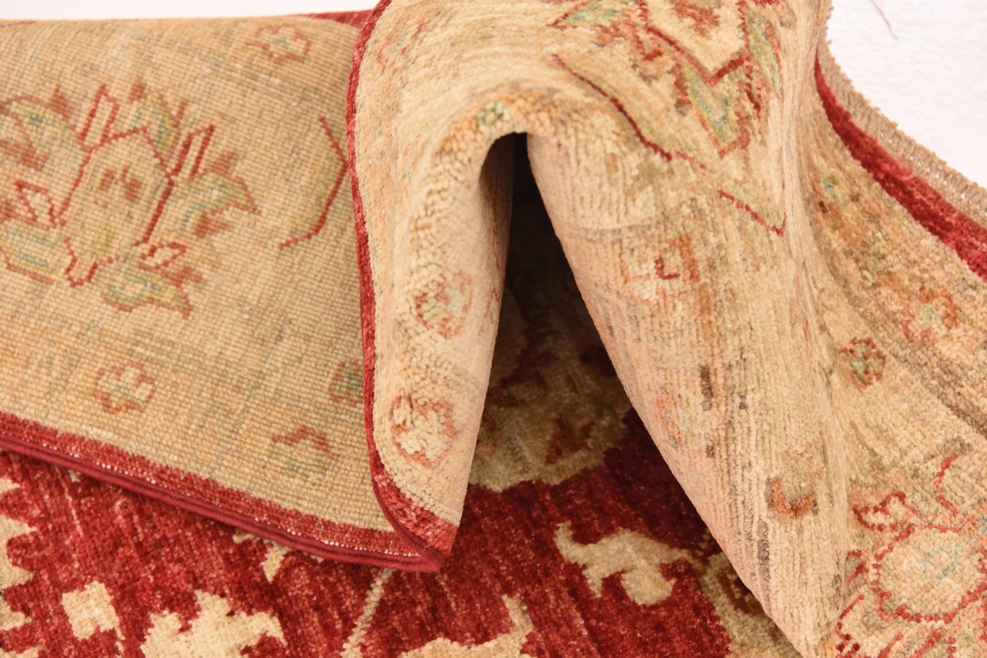 5' 8 x 7' 9 Hand Knotted Peshawar Ziegler Rug
