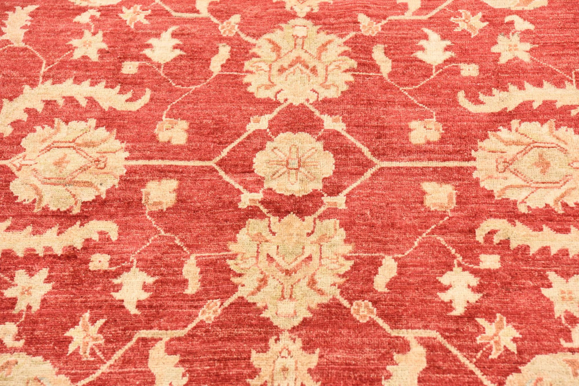 5' 8 x 7' 9 Hand Knotted Peshawar Ziegler Rug