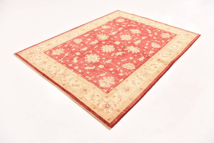 Detail image of 5' 11 x 7' 11 Hand Knotted Peshawar Ziegler Rug