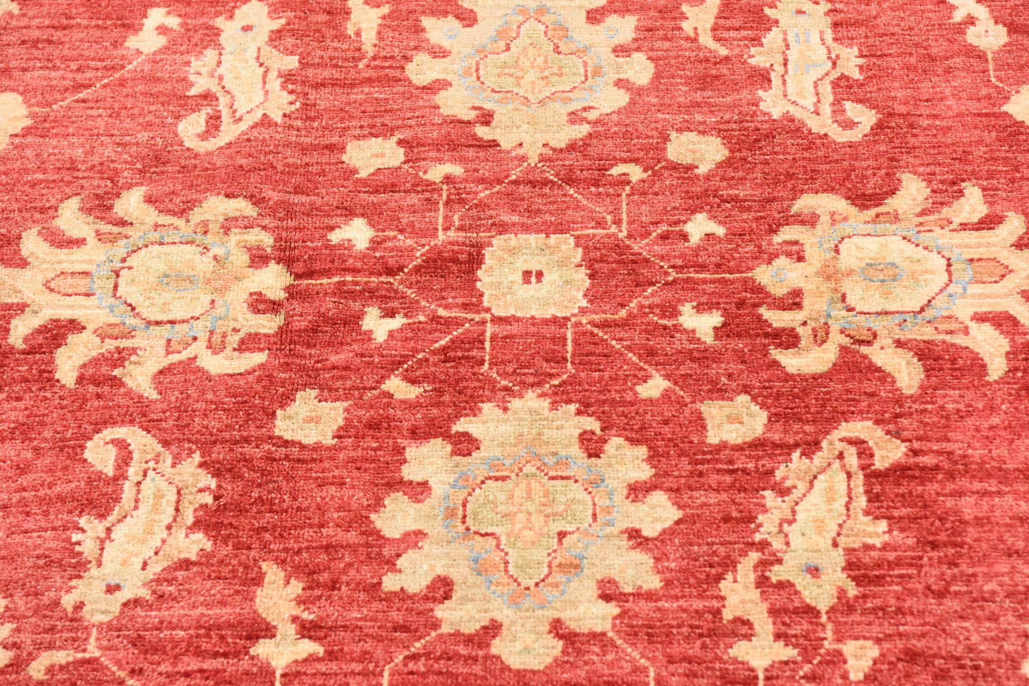5' 11 x 7' 11 Hand Knotted Peshawar Ziegler Rug