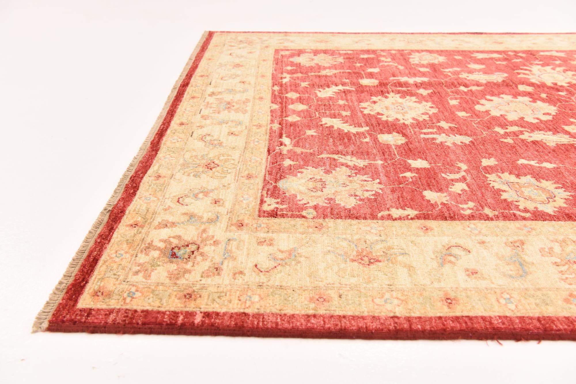 5' 11 x 7' 11 Hand Knotted Peshawar Ziegler Rug
