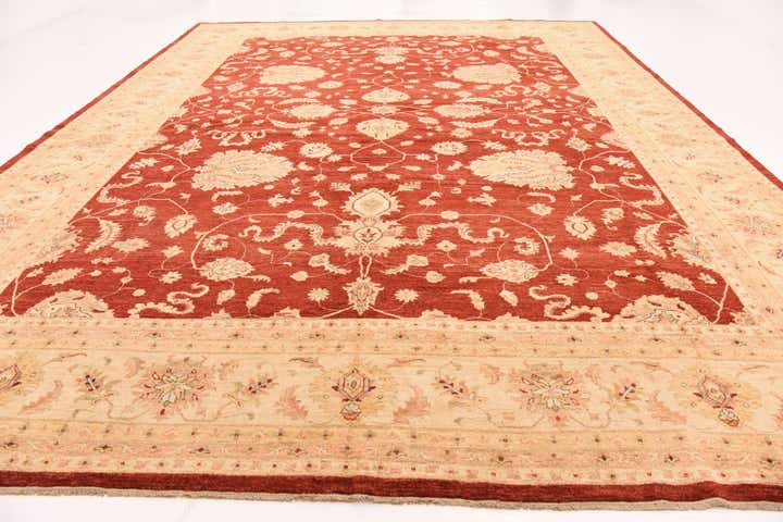 13' x 17' 7 Hand Knotted Peshawar Ziegler Rug