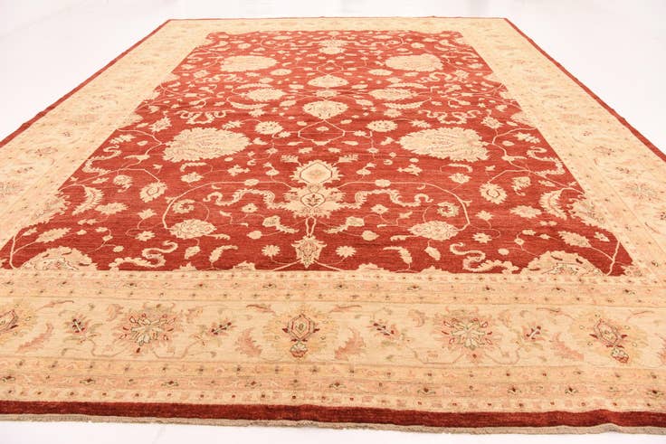 Detail image of 13' x 17' 7 Hand Knotted Peshawar Ziegler Rug