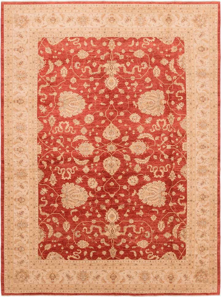 13' x 17' 7 Hand Knotted Peshawar Ziegler Rug