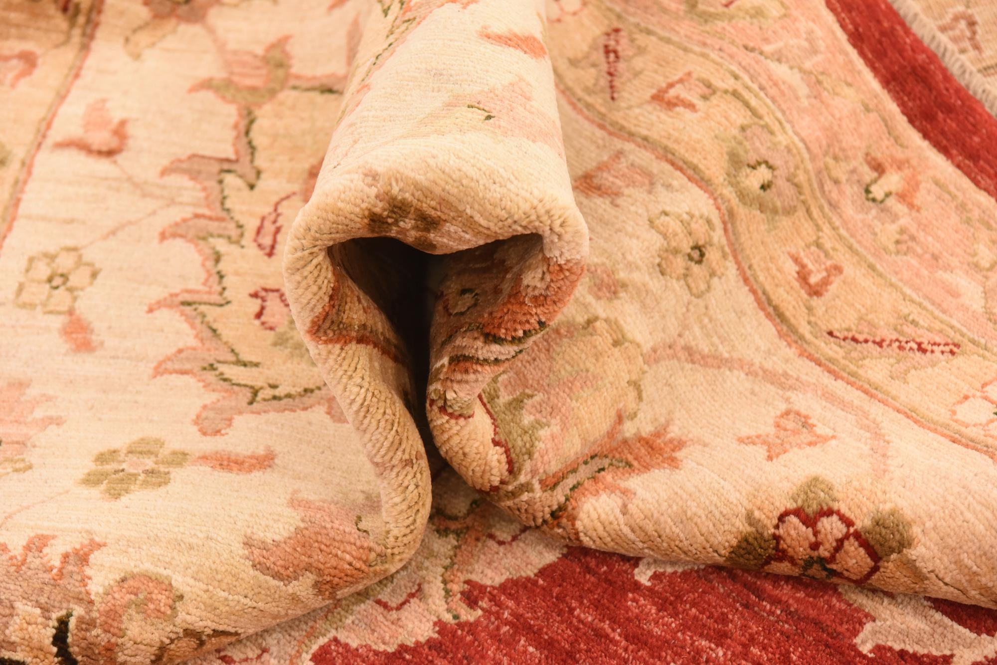 13' 1 x 17' 8 Hand Knotted Peshawar Ziegler Rug
