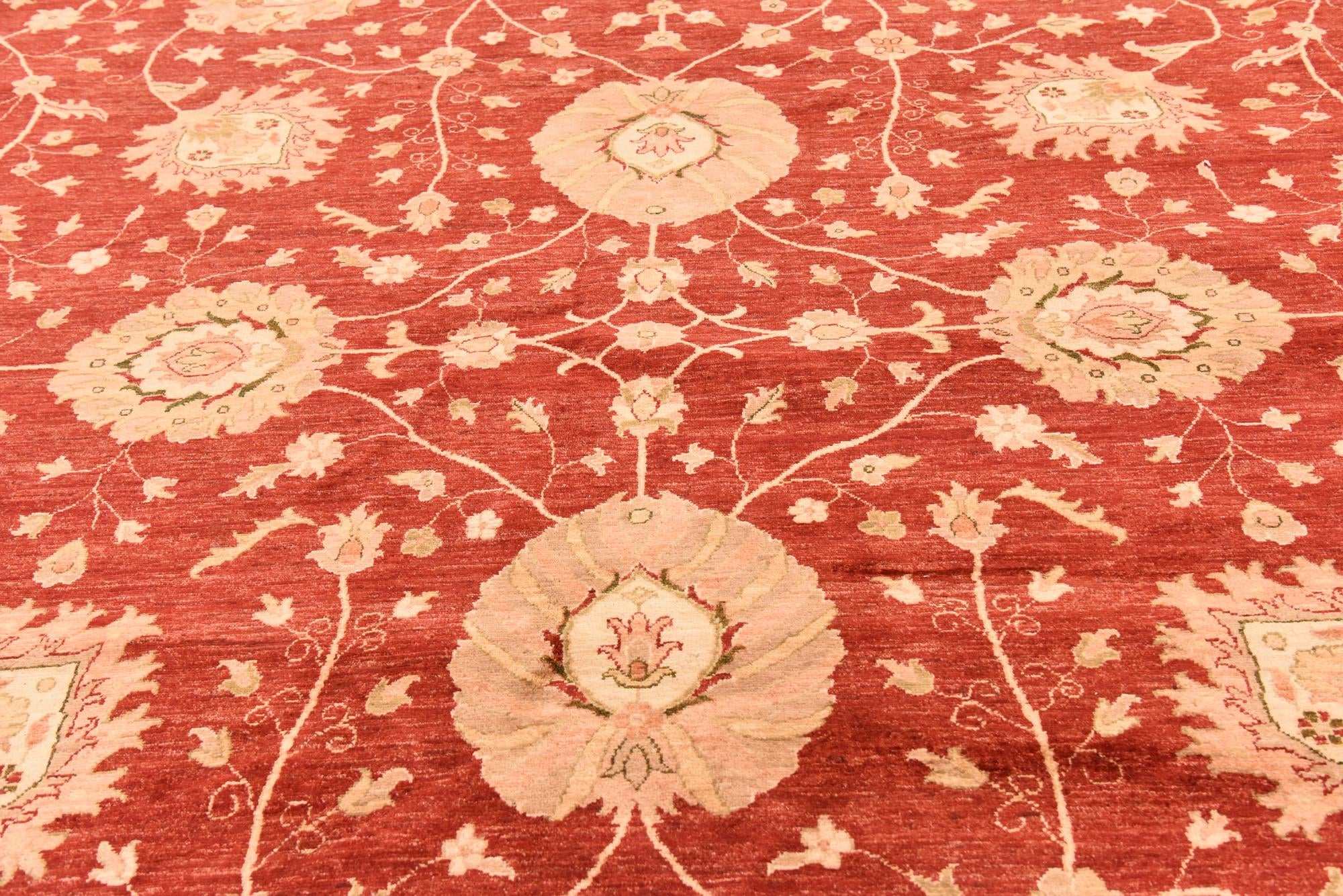 13' 1 x 17' 8 Hand Knotted Peshawar Ziegler Rug