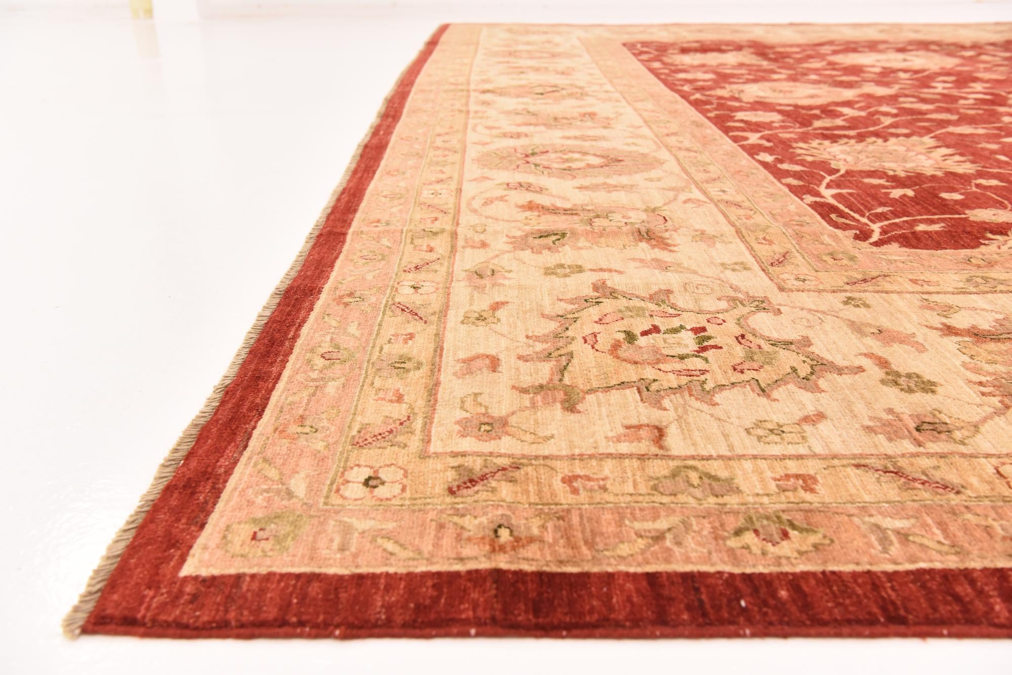 13' 1 x 17' 8 Hand Knotted Peshawar Ziegler Rug