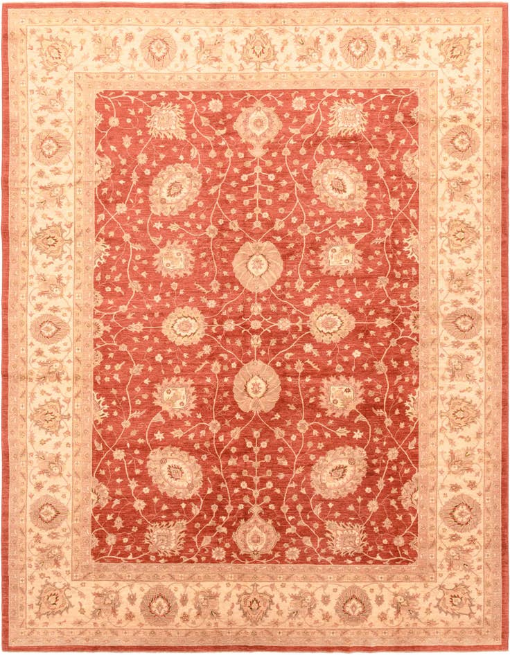 Detail image of 13' 1 x 17' 8 Hand Knotted Peshawar Ziegler Rug