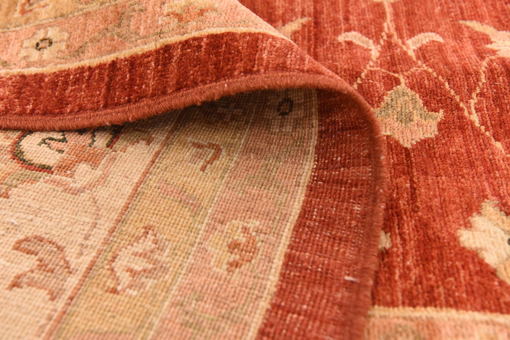 9' 11 x 12' 11 Hand Knotted Peshawar Ziegler Rug