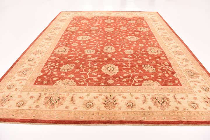 9' 11 x 12' 11 Hand Knotted Peshawar Ziegler Rug