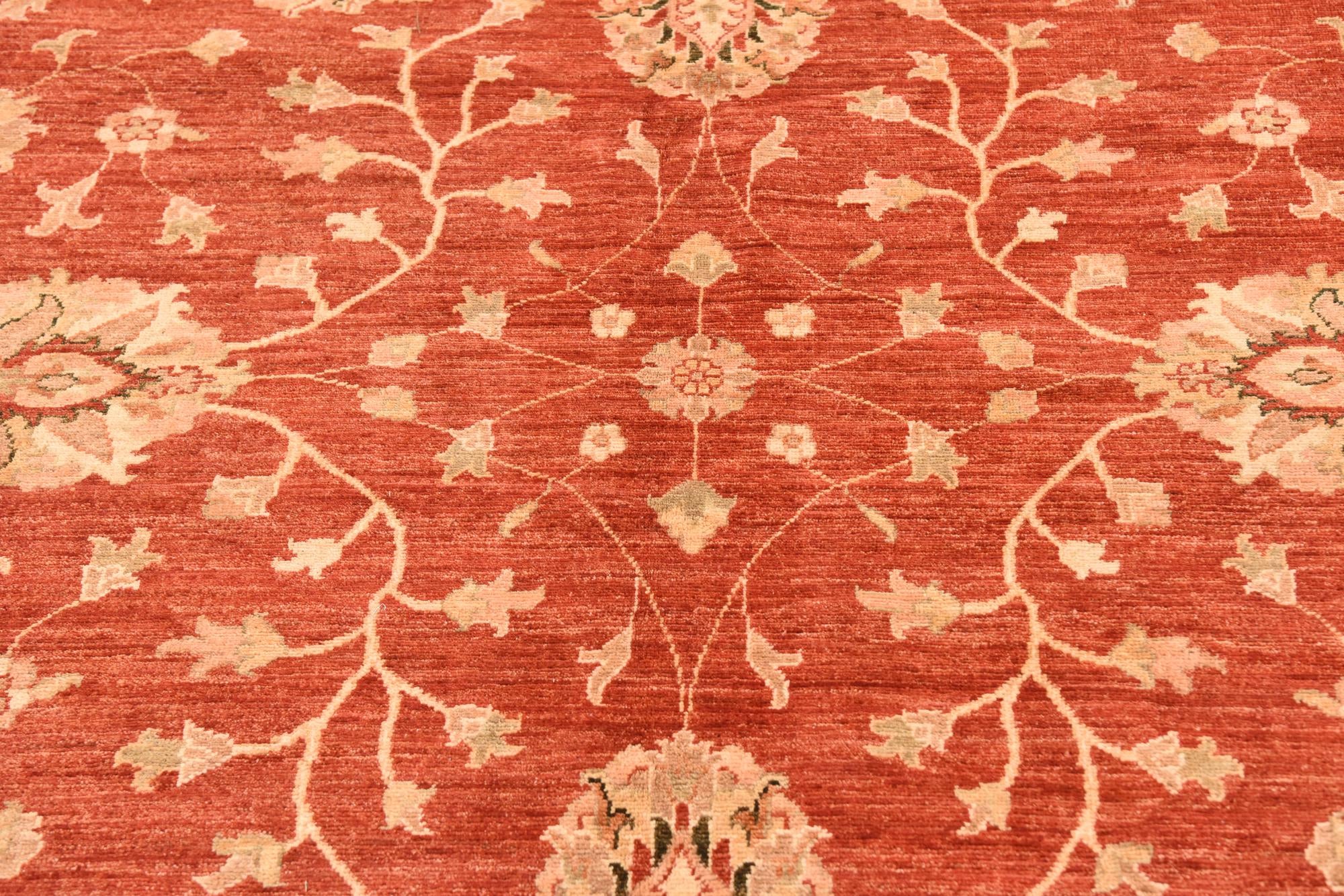 9' 11 x 12' 11 Hand Knotted Peshawar Ziegler Rug