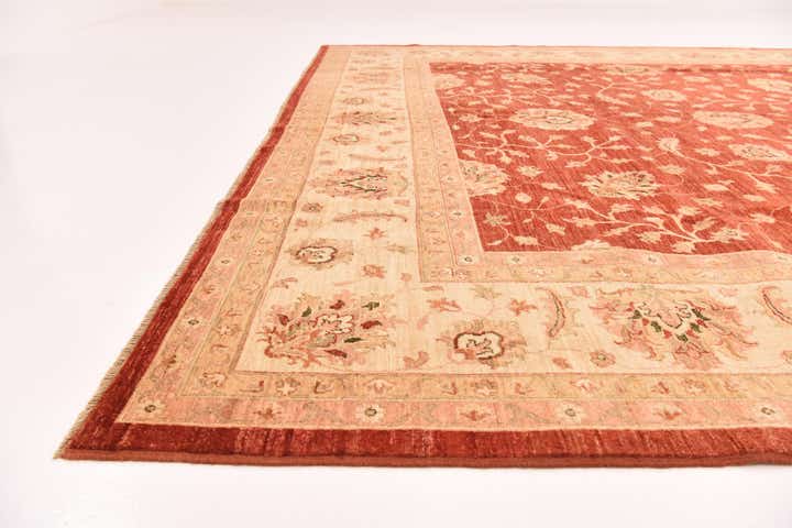 9' 11 x 12' 11 Hand Knotted Peshawar Ziegler Rug