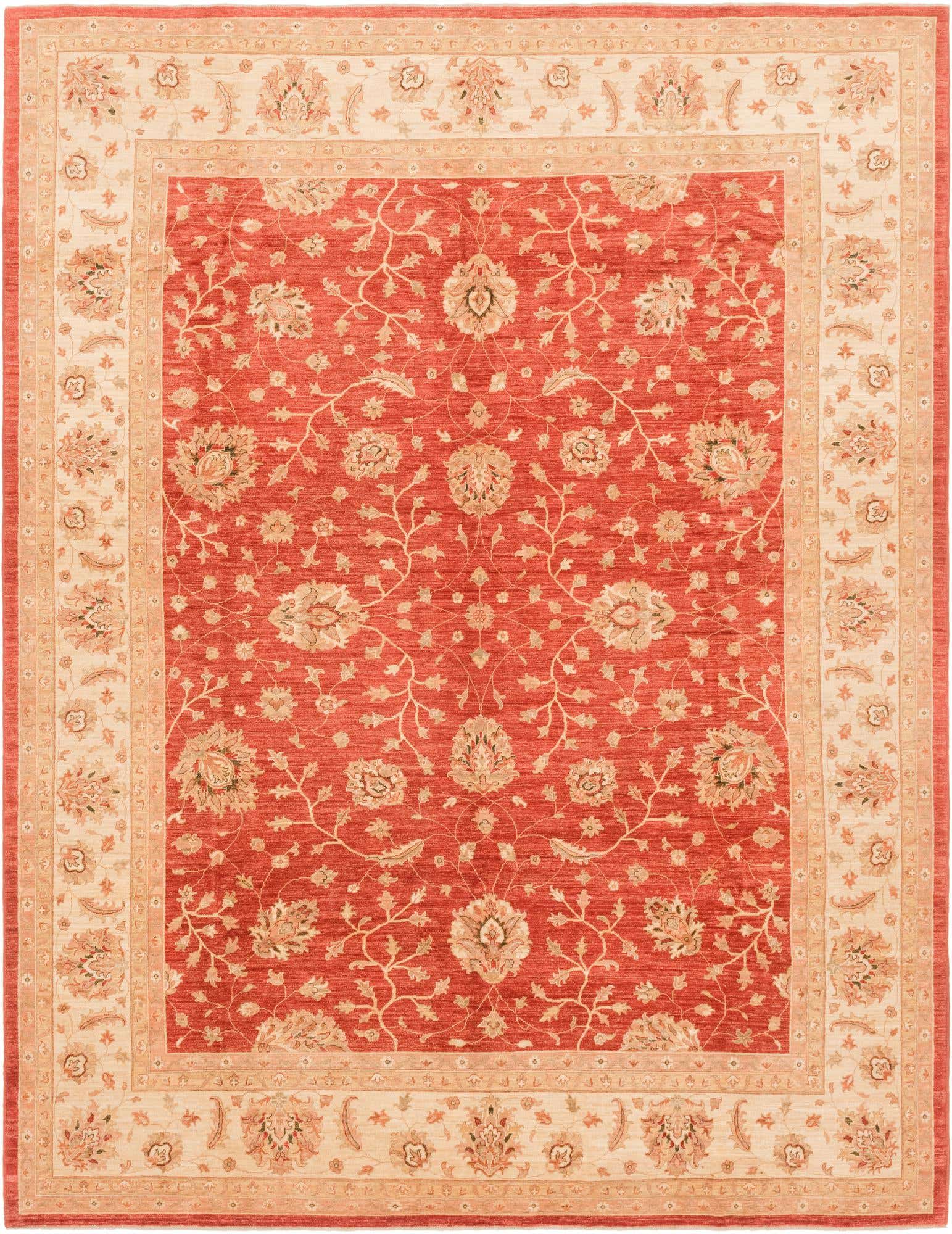 9' 11 x 12' 11 Hand Knotted Peshawar Ziegler Rug