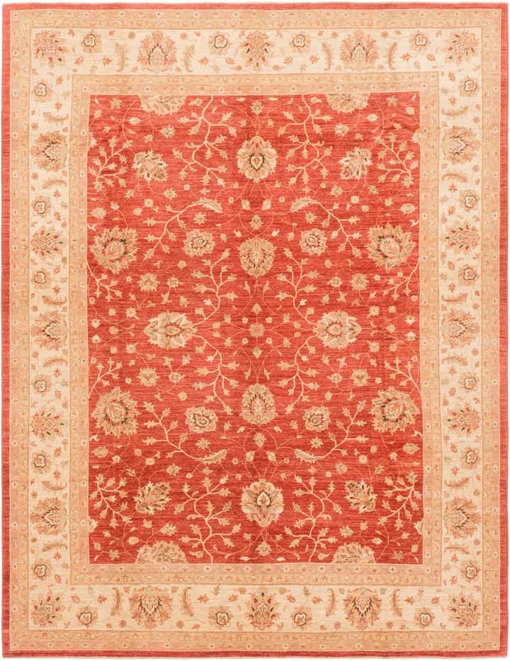 9' 11 x 12' 11 Hand Knotted Peshawar Ziegler Rug