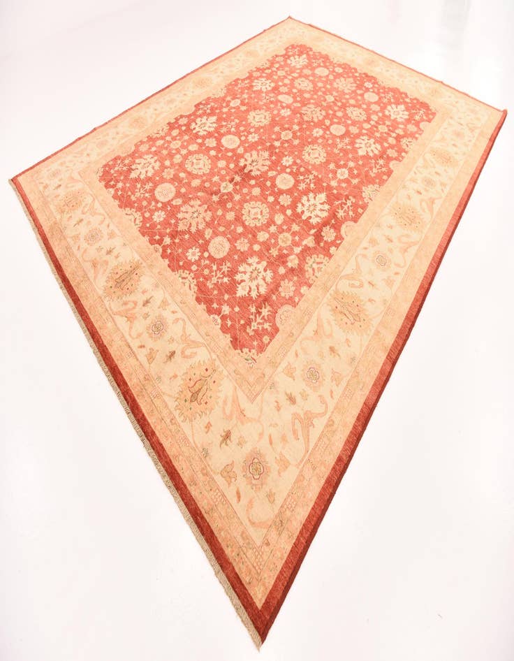 Detail image of 9' 10 x 13' 1  Hand Knotted Peshawar Ziegler Rug