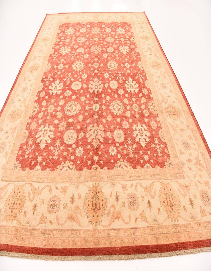 Detail image of 9' 10 x 13' 1  Hand Knotted Peshawar Ziegler Rug